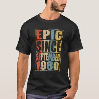 T-shirt Epic depuis septembre 1980 40ème anniversaire Vint