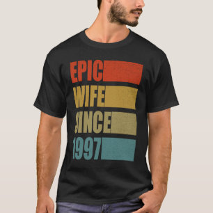 T-shirt Epic Femme depuis 1997 Vintage 24ème Mariage Anniv