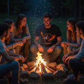 T-shirt Epic Fire Dragon "Rise From The Ashes" Fantasy