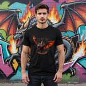 T-shirt Epic Fire Dragon "Rise From The Ashes" Fantasy