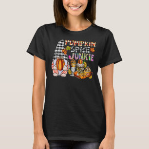 T-shirt Épice citrouille Junkie Automne Gnome Fall Thanksg