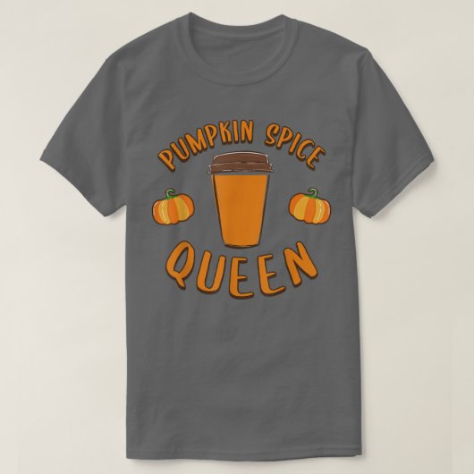 T-shirt Epice citrouille Queen, Funny Automne Automne Boir (Design devant)