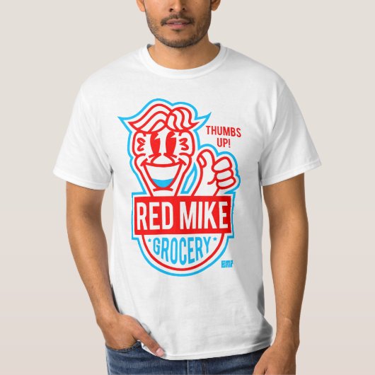 T-SHIRT ÉPICERIE ROUGE DE MIKE (Devant)