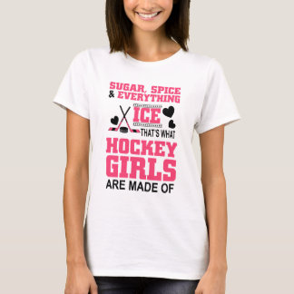 T-shirt épices à sucre et tout hockey sur glace filles