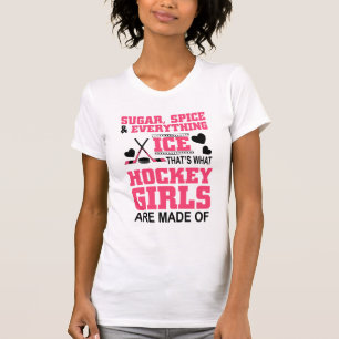 T-shirt épices à sucre et tout hockey sur glace filles