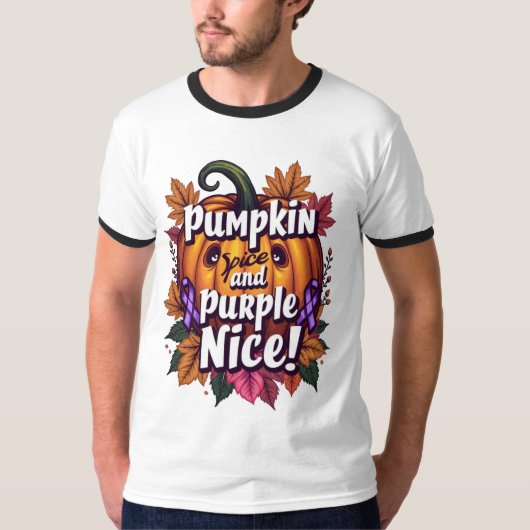 T-shirt Épices citrouilles et pourpre Nice : Funny Fall Aw (Devant)