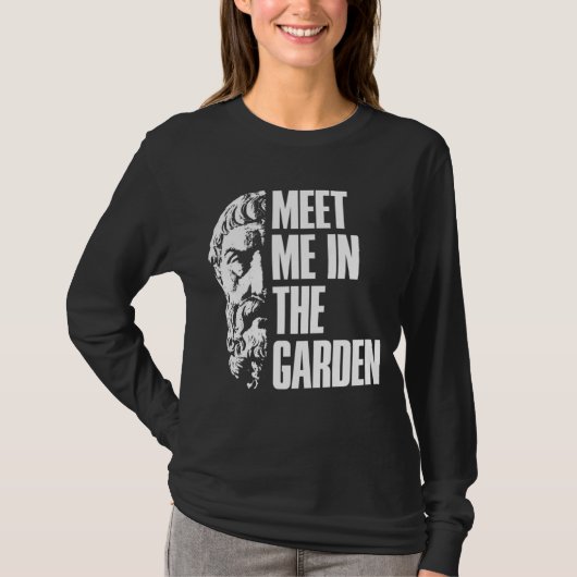 T-shirt Epicurus Me Rencontre Dans Le Jardin Hédoniste (Devant)