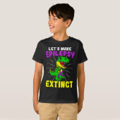 T-shirt Epilepsie Guerrier Epileptique Extinct Dinosaure S (Devant entier)