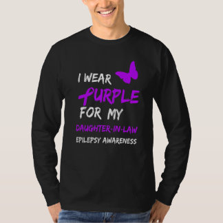 T-shirt Epilepsie Je Porte Du Purple Pour Ma Fille Ribb Dr
