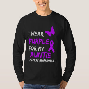 T-shirt Epilepsie Je Porte Du Purple Pour Ma Tante Ruban