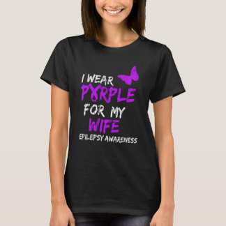 T-shirt Epilepsie Je Porte Du Purple Pour Mon Épouse Ribbo