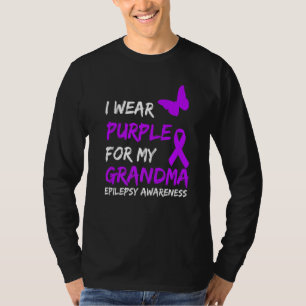 T-shirt Épilepsie Je Porte Du Violet Pour Ma Grand-Mère Ru