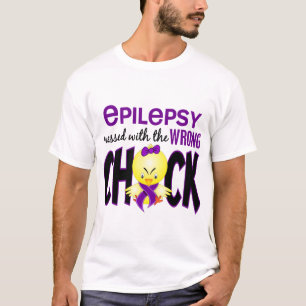 T-shirt Épilepsie salie avec le poussin faux