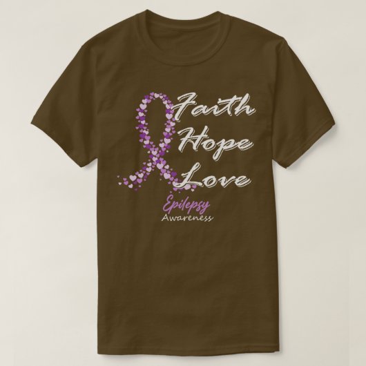 T-shirt Epilepsie Sensibilisation Foi Espoir Amour Dans Ce (Design devant)