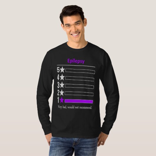 T-shirt Epilepsie Très mauvais ne serait pas recommandé (Devant entier)