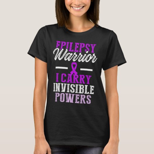 T-shirt Epilepsy Awareness Epileptic Warrior Survivor 11 (Devant)