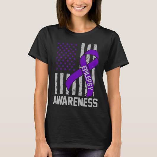 T-shirt Epilepsy Awareness Epileptic Warrior Survivor 19 (Devant)