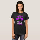 T-shirt Epilepsy Awareness Sister Hero Epileptic Warrior S (Devant entier)