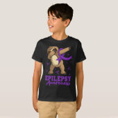 T-shirt Epilepsy Awareness Sloth Dabbing Epileptic Epileps (Devant entier)