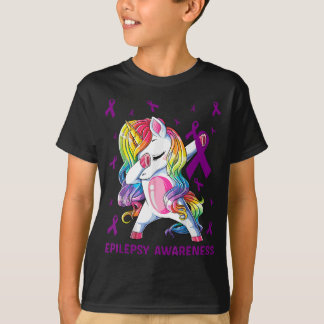 T-shirt epilepsy dabbing unicorn guerrier cadeau papa mama