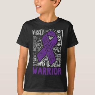 T-shirt Epilepsy Guerrier Soutien familial Cadeau Purple R