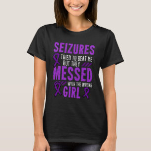 T-shirt Epilepsy Seizure Neurological Disorder Purple Ribb