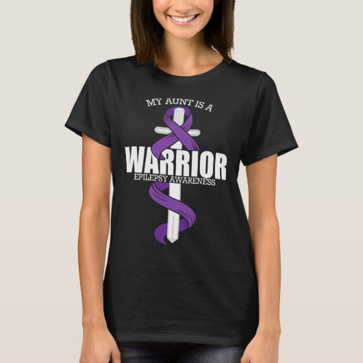 T-shirt Epilepsy Warrior Aunt Epilepsy Awareness (Devant)