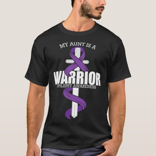 T-shirt Epilepsy Warrior Aunt Epilepsy Awareness (Devant)