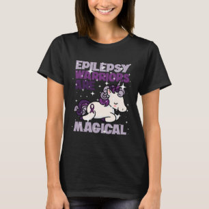 T-shirt Epilepsy Warrior Epileptic Day Purple Unicorn Amou