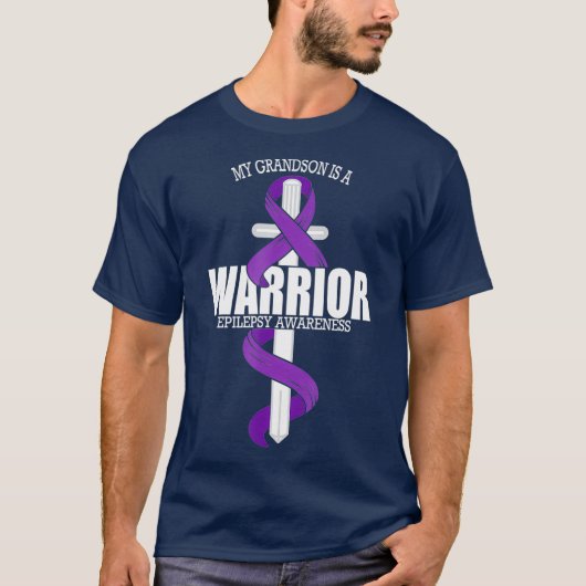 T-shirt Epilepsy Warrior Grandson Epilepsy Sensibilisation (Devant)