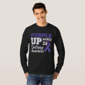 T-shirt Epileptic Warrior & Purple Ribbon Epilepsy Awarene (Devant entier)