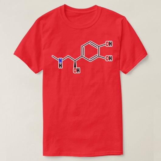T-shirt Epinephrine Structure moléculaire (Design devant)