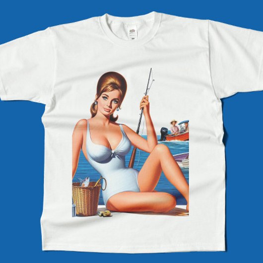 T-shirt Épinglage de pêche rétro