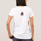 T-shirt Épingle brun mignon en tenue père Noël pour noël (Dos)