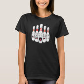 T-shirt Épingle De Bowling Pour Bowlers (Devant)