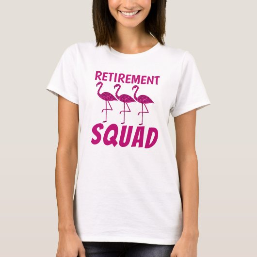 T-shirt Épingle de retraite rose flamant (Devant)