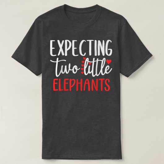 T-shirt Épingler deux petits éléphants drôle Grossesse jum (Design devant)