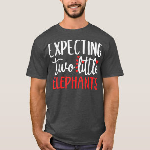 T-shirt Épingler deux petits éléphants drôle Grossesse jum