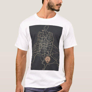 T-shirt Épinglette de carte de NYC minimaliste en ligne po