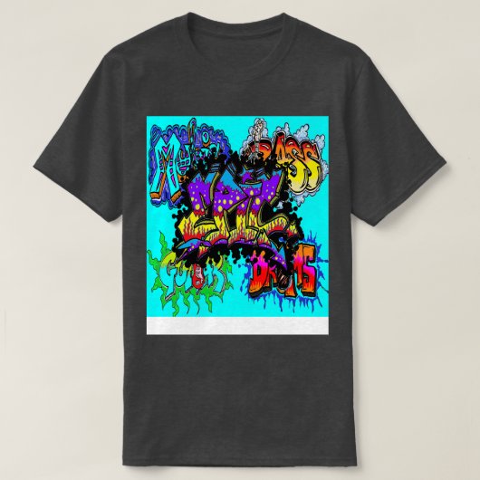 T-shirt épique bleue graffiti (Design devant)
