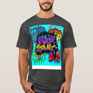 T-shirt épique bleue graffiti