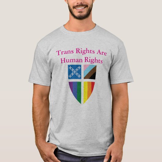 T-shirt Episcopal Trans Rights Are Human Rights (Devant)