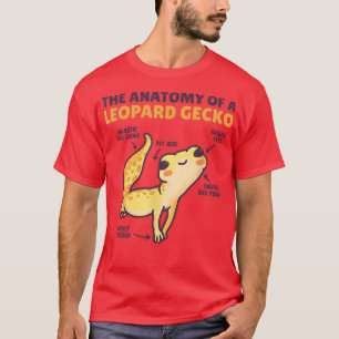 T-shirt Eplanage drôle d'un gecko léopard Anatomie d'un g