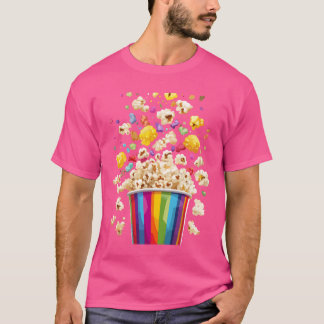 T-shirt Éplosion colorée de maïs soufflé à partir du rétro