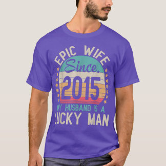 T-shirt Épopée Femme Depuis 2015 Mon Mari Est Un Marié Luc