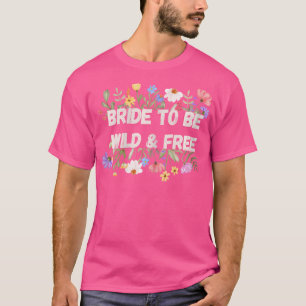 T-shirt Épouse À Être Fleur sauvage Sauvage Et Camping Gra