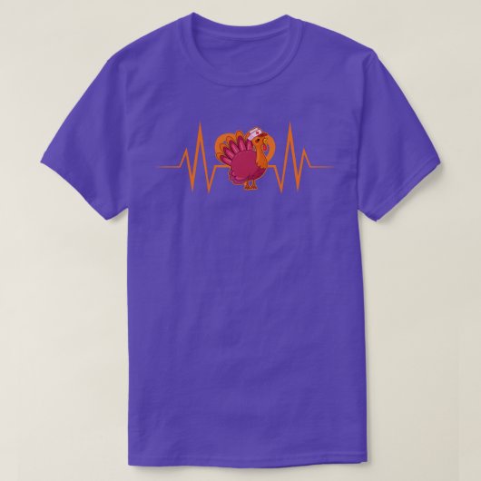 T-shirt Épouse-coeur Turquie Infirmière Thanksgiving Scrub (Design devant)