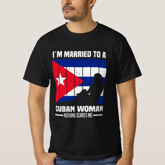 T-shirt épouse de Cuba | Cadeaux du drapeau cubain (Devant)
