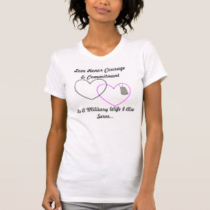 T-shirt Épouse de militaires de courage et d'engagement