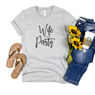T-shirt Épouse de script du parti Bachelorette mariée